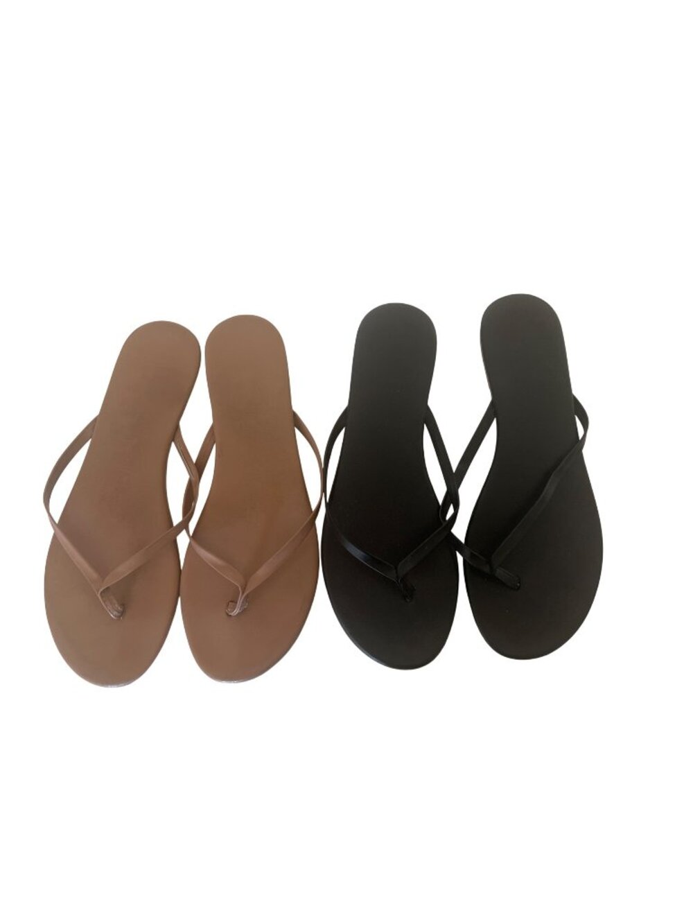 LC Lauren Conrad Bundle Of 2 Sandals Brown & Black Strappy Flip-Flops